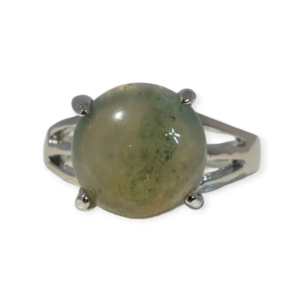 2 For $20 Sale Fashion Jewelry Ring Size 8.75 Crystal Green Gemstone Silver